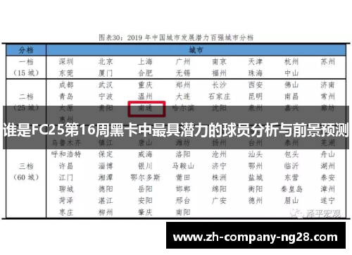 谁是FC25第16周黑卡中最具潜力的球员分析与前景预测 谁是FC25第16周黑卡中最具潜力的球员分析与前景预测